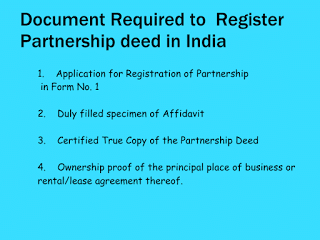 Document Required for Partnership deed