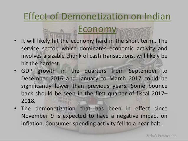 effect of demonetisation on indin economy