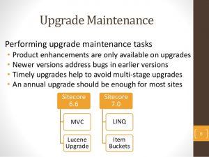 Maintenance upgrade